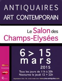 Antiquaires Et Art Contemporain Le Salon. Du 6 au 15 mars 2015 à PARIS08. Paris.  10H00